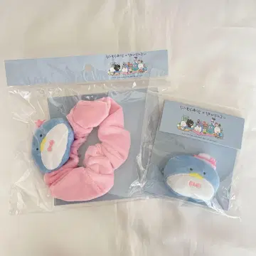 새상품 니시무라유우지 하시단부이 턱시도샘 스크런치 헤어 클립 2점