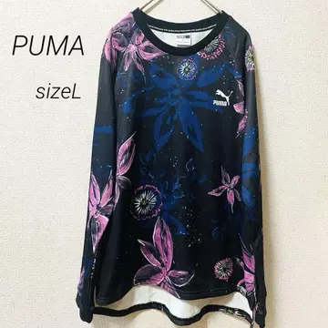 [ PUMA ] 푸마 아카이브 로고 스웨트 셔츠 꽃무늬 L