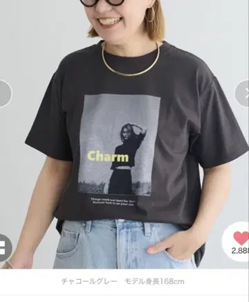 PUAL CE CIN Charm 포토 프린트 T셔츠