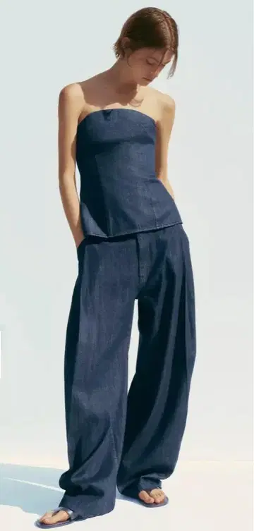 ZARA TRF 데님 다트 팬츠