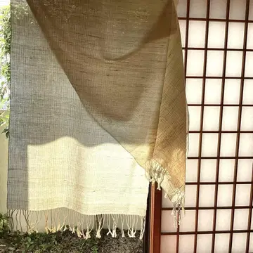 스톨 (남녀 공용) (D) / 손으로 짠 명주실 손누비 실, 초목 염색
