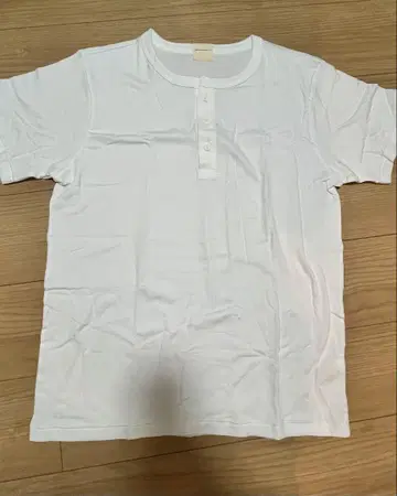 레나운 헨리넥 화이트 티셔츠 일본제