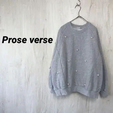 Prose verse 펄 장식 속기모 래글런 맨투맨