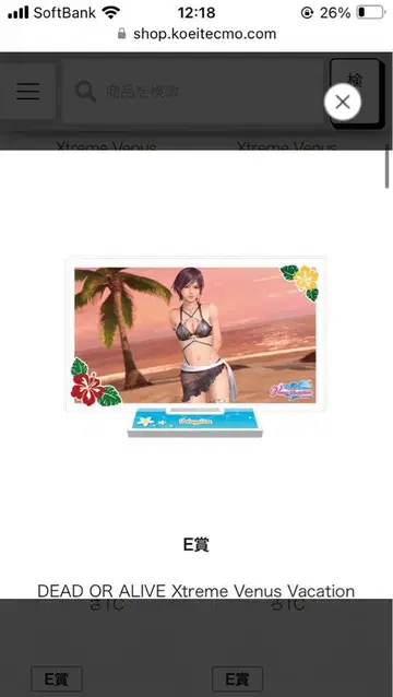 DOAXVV 7.5주년 기념 복권 E상 F상 나기사 세트