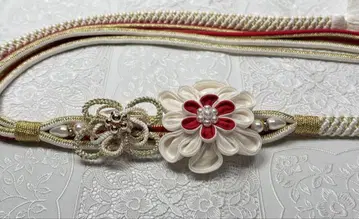 a-386 순수 실크 허리띠 후리소데 성인식 츠마미 자이크 끈 장식