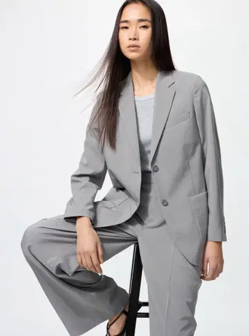 UNIQLO 감동 자켓 릴랙스 핏 그레이 S