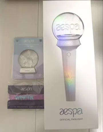 [새상품] aespa 응원봉 엠블럼 응원봉 액세서리 3세트