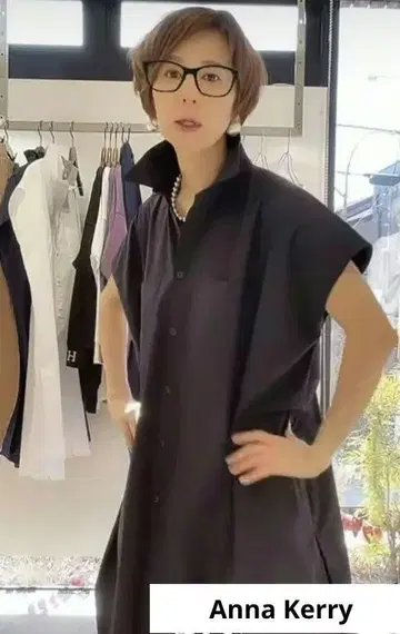 이시카와라보 H 자수 셔츠 튜닉