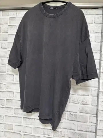 ZARA 자라 T셔츠 그레이 색바램 가공 M 사이즈