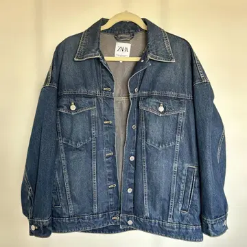 ZARA 데님 자켓 오버 사이즈 S-M