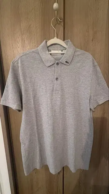 라코스테 LACOSTE 피케 셔츠 그레이 일본 M 사이즈 상당