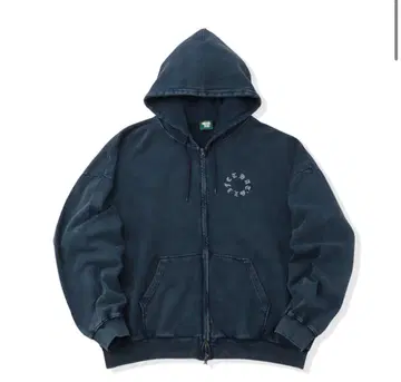 Vintage styles Circle 로고 zip hoodie