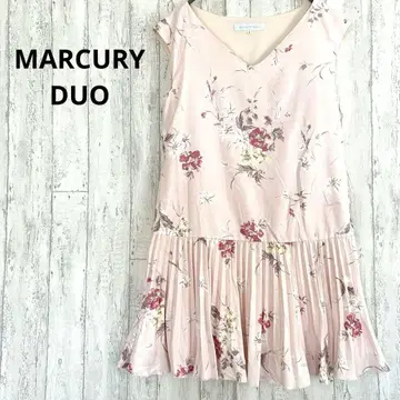 MARCURY DUO 플리츠 꽃무늬 원피스 [F] 슬리브리스