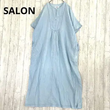 살롱 SALON 데님 셔츠 원피스 [ F ] 오버사이즈 넉넉한 핏