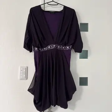 새상품급 MAITRESSE 퍼플 원피스 보라색 반팔 원피스 드레스 원피