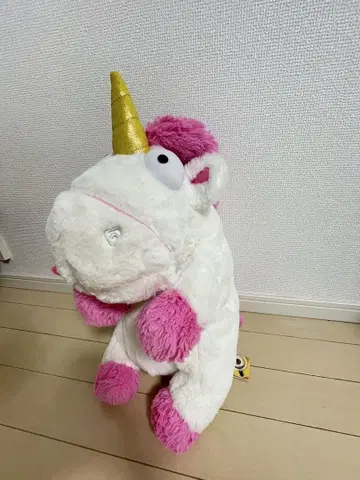 유니콘 봉제 인형 빅 화이트/핑크