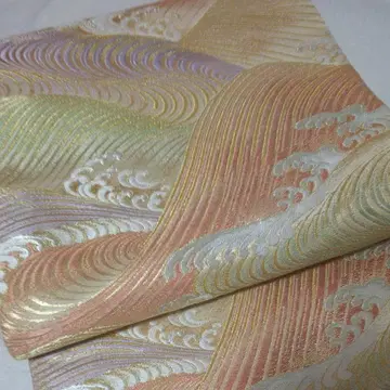 순수 실크 육통 후쿠로 오비 새상품급