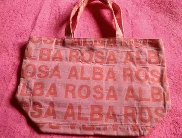 ALBA ROSA 꽤 레어 핑크 x 핑크 로고 토트백