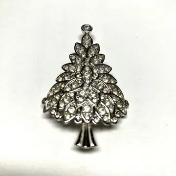 SWAROVSKI 스와로브스키 이어 브로치 2000년 크리스마스 트리