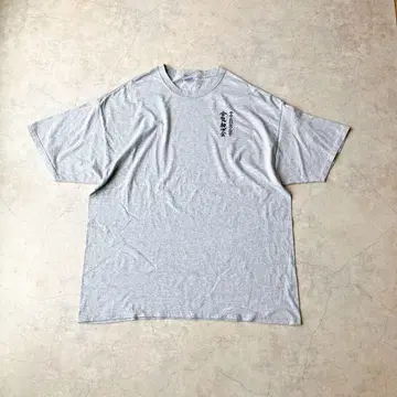 00s Hanes 합기도 티셔츠 헤더 그레이 구제 의류