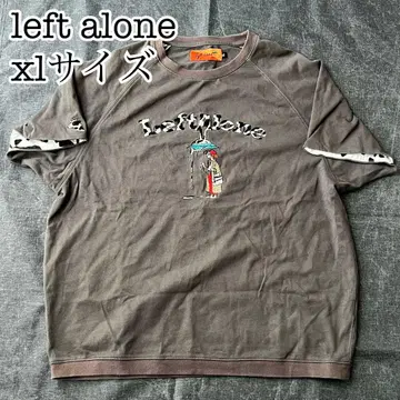 left alone 소 패턴 자수 맨투맨 티 리버서블 캐주얼