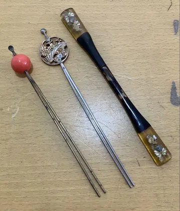 [ 일본 정통의상 소품 ] 비녀 3개 묶음  시대물 앤티크