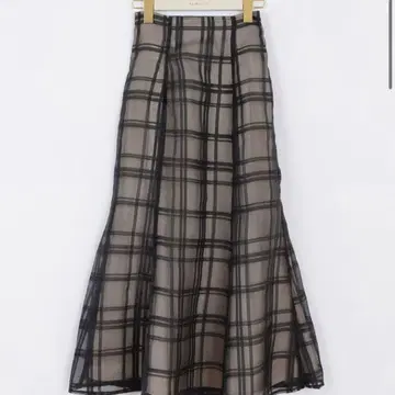An MILLE 안미르 시어 체크 머메이드 스커트