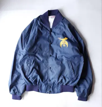 80's 빈티지 프리메이슨 비밀 결사 나일론 자켓 새틴