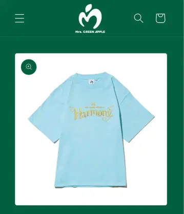 Mrs. GREEN APPLE Harmony T셔츠 스카이블루