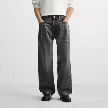 ZARA 심 디테일 배기 데님 팬츠
