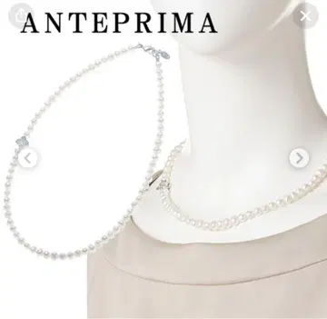 [ 완판템 새상품 ] ANTEPRIM 담수 펄 숏 목걸이 실버