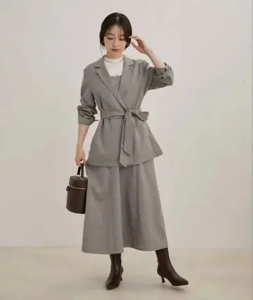vis 체크 무늬 테일러드 자켓