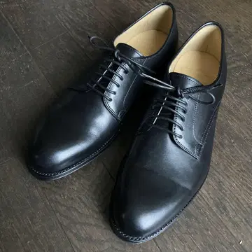 미사용품 트레이딩 포스트 가죽 신발(블랙) 가죽 밑창 25.0cm