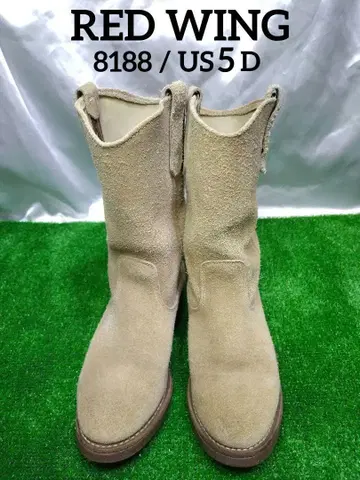 레드윙 8188 페코스 부츠 구형 세로 깃털 택 90년대 베이지 스웨이드