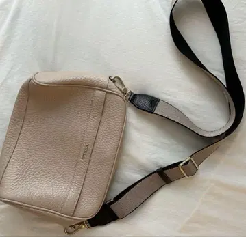 [얼룩 있음] FURLA 베이지 가죽 숄더백