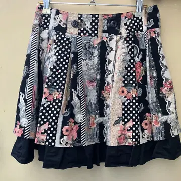 피스나우 꽃무늬 프릴 스커트