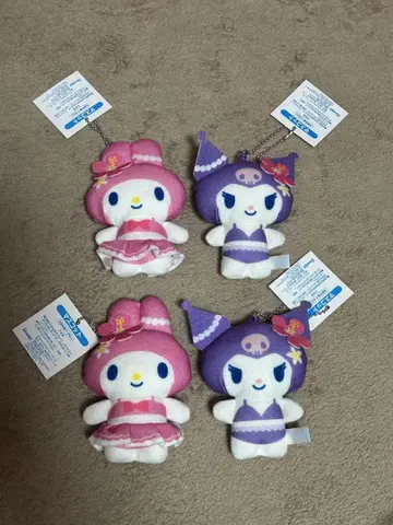 산리오 빙글빙글 돌려 썸머 챌린지 마이멜로디 쿠로미 마스코트 4개 세트