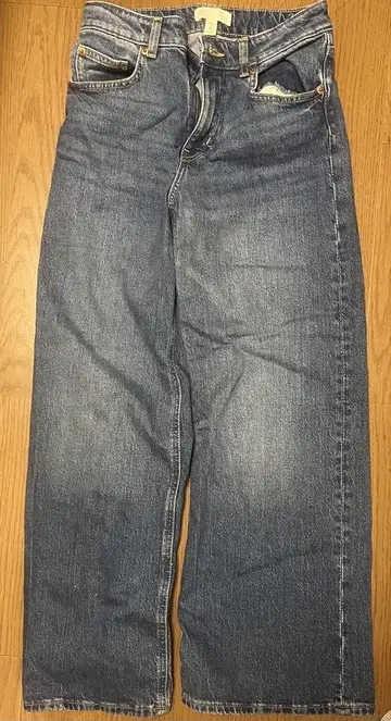인디고 블루 와이드 레그 데님/h&m