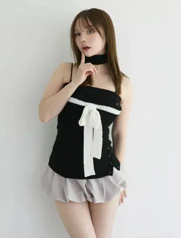[ andmary ] Candice ribbon bare tops