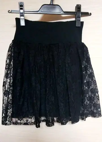 미착용 블랙 레이스 미니 스커트 락 펑크 지뢰