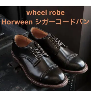wheel robe 시가 코도반 휠로브 가죽 신발 가죽 신발