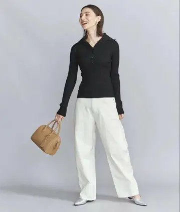 BEAUTY&YOUTH 와이드 커브 데님 팬츠
