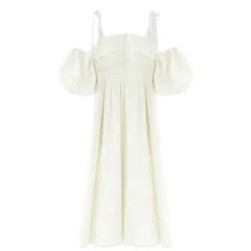 엠미에메 Puff sleeves studded long onepiece