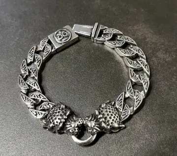 VINTAGE 빈티지 더블 팬서 실버 팔찌 키헤이