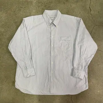 INDIVIDUALIZED SHIRTS 블루 스트라이프 셔츠 L