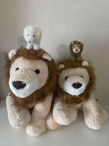 라이온 봉제 인형 세트