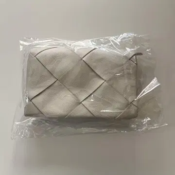 화이트 뜨개질 디자인 숄더백