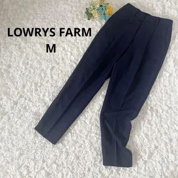 로리즈팜 턱 팬츠 테이퍼드 팬츠 센터 프레스 네이비 컬러 M