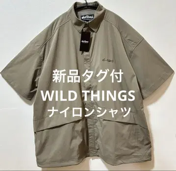 택 포함 새상품 WILD THINGS 와일드 띵스 풀 집업 나일론 셔츠