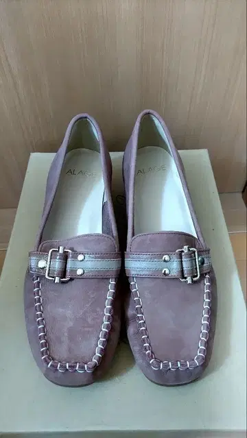 ALAGE 아카쿠라 로퍼 23cm 핑크 베이지